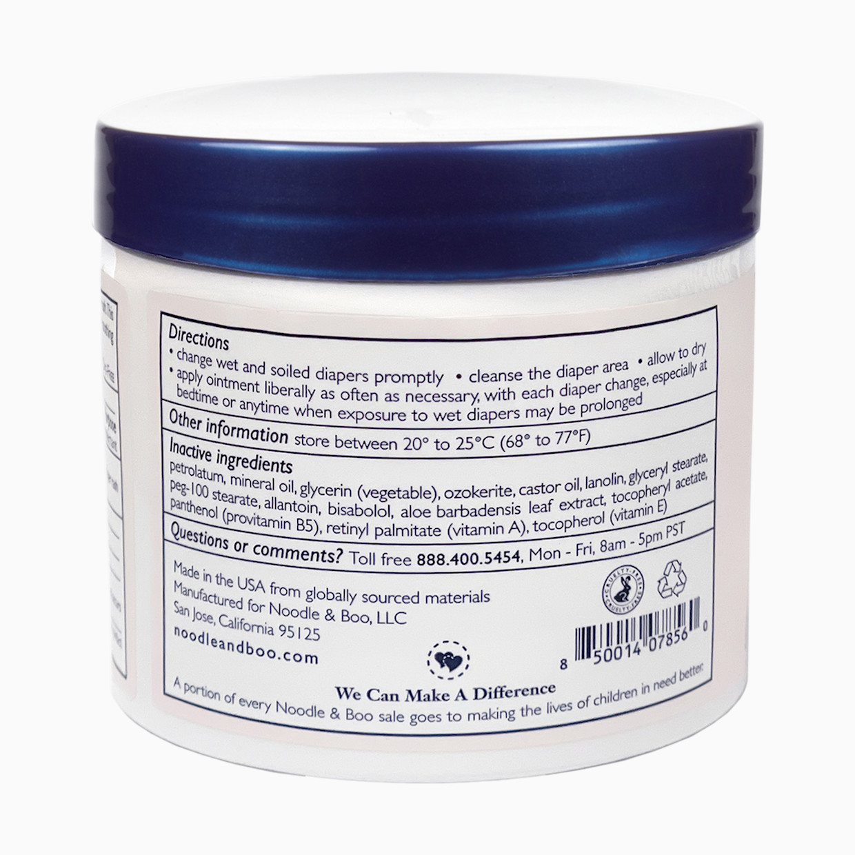 Noodle & Boo The Best Diaper Rash Ointment - Fragrance Free, 10oz.