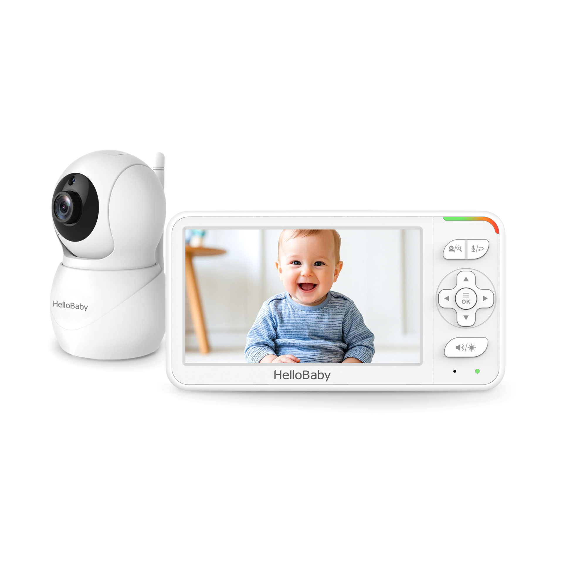 HelloBaby 5.0" IPS Non-WiFi Video Baby Monitor.
