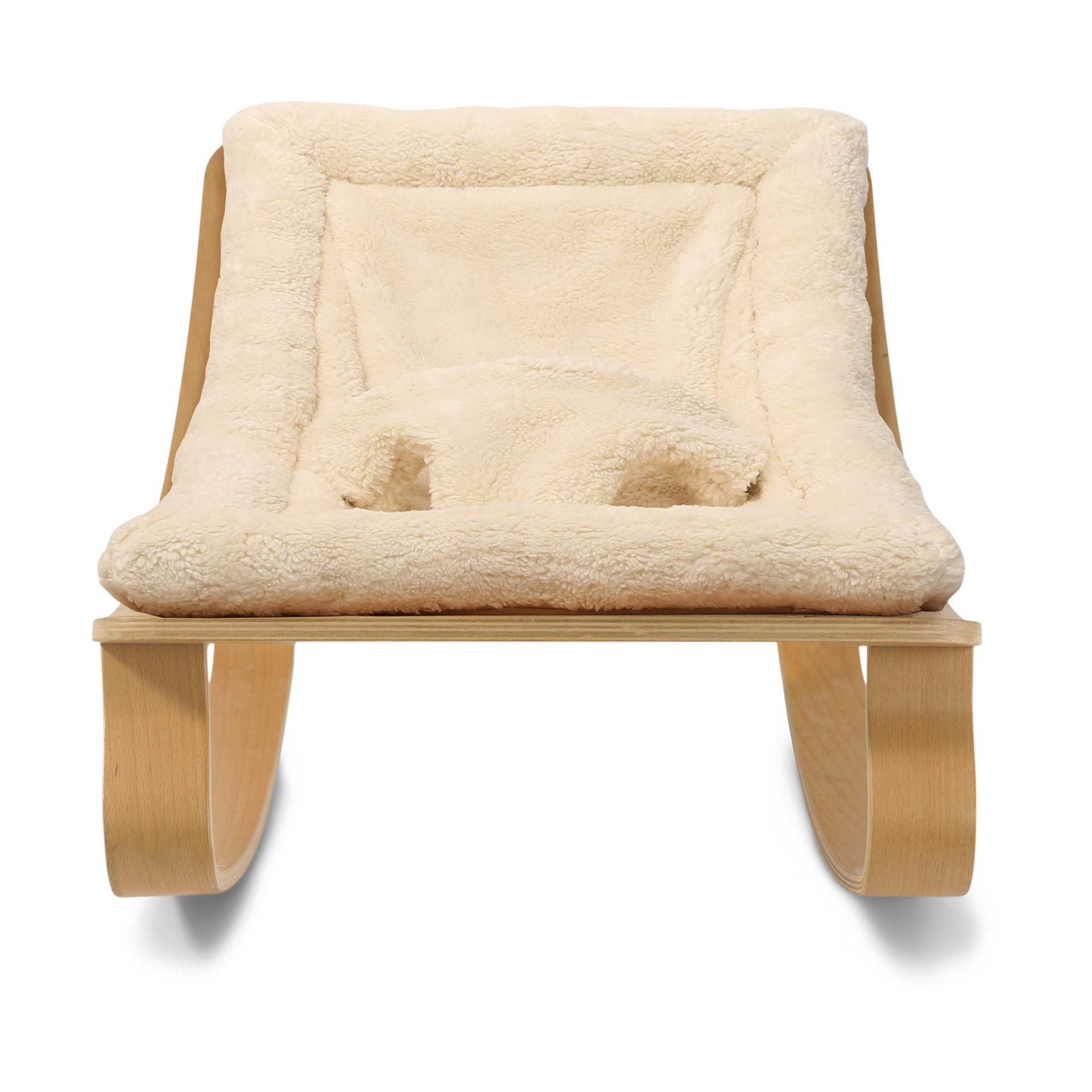 Charlie Crane LEVO Baby Rocker - Fur Milk, Beech.