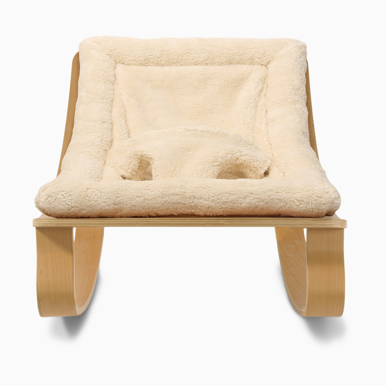 Charlie Crane LEVO Baby Rocker - Fur Milk, Beech.
