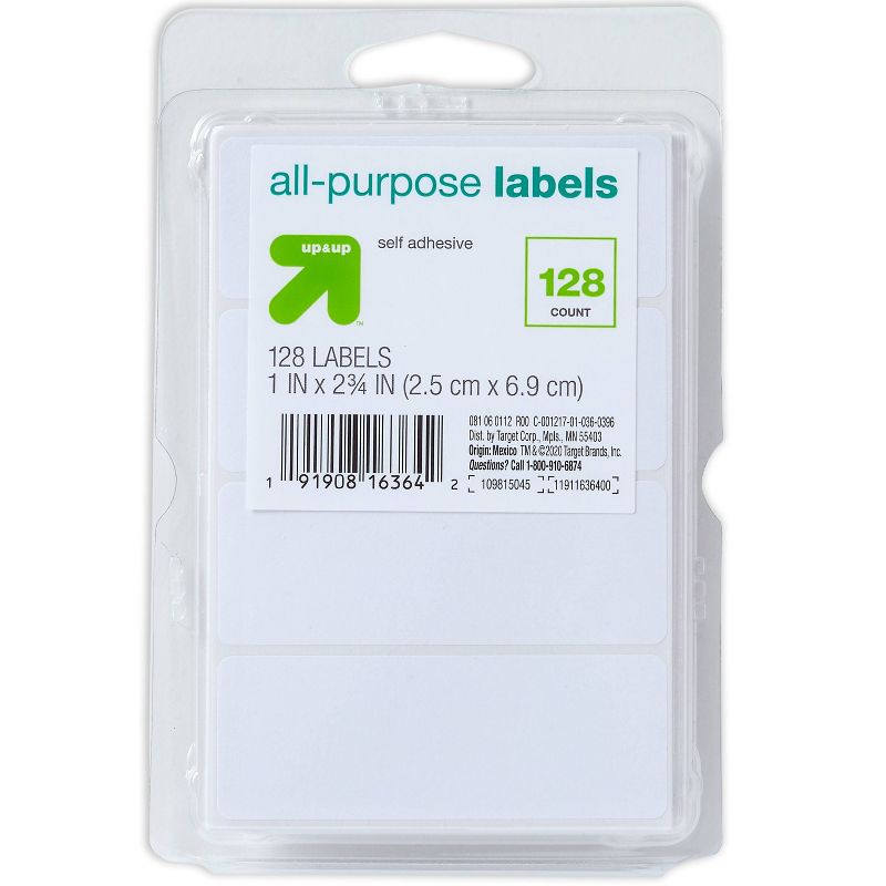 up & up 128ct Rectangular Labels.