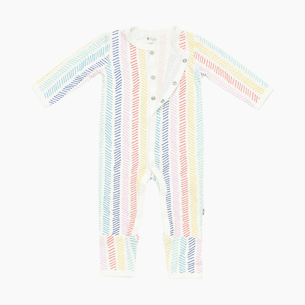 Kyte Baby Rainbow Printed Snap Romper - Herringbone, 0-3 Months.