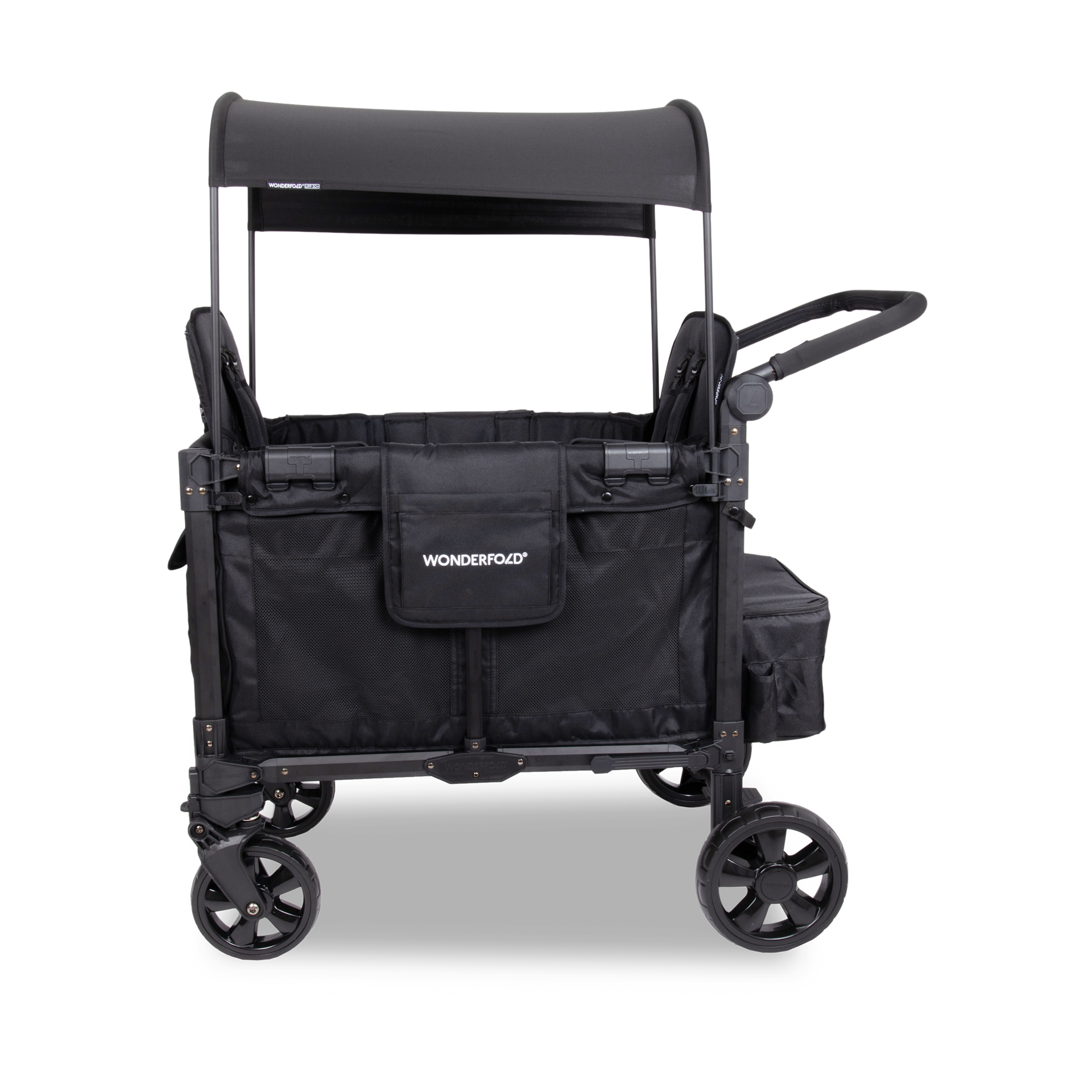WonderFold Wagon W2 Elite Pro Stroller Wagon - Jet Black.
