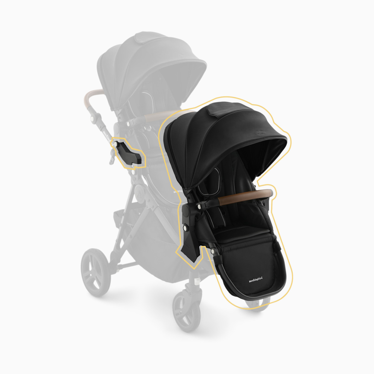 Mockingbird 2nd Seat Kit 3.0 - Black With Penny Leather.