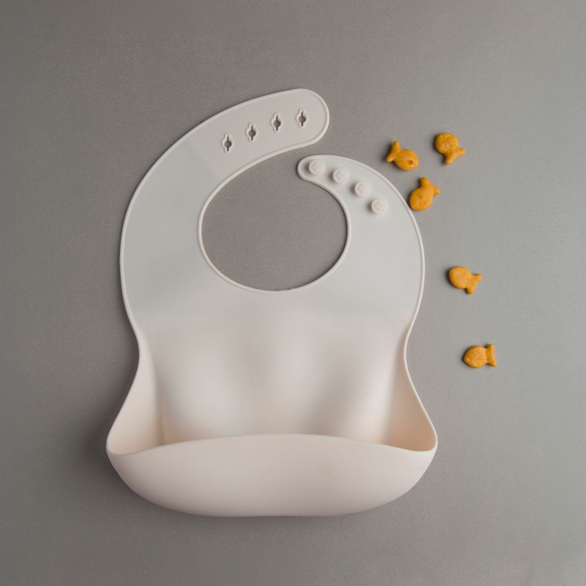 Loulou Lollipop Silicone Bib - Coconut Milk, 1.