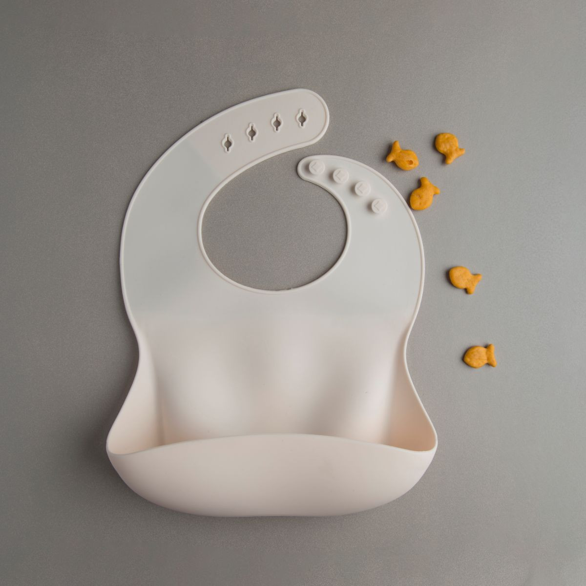 Loulou Lollipop Silicone Bib - Coconut Milk, 1.