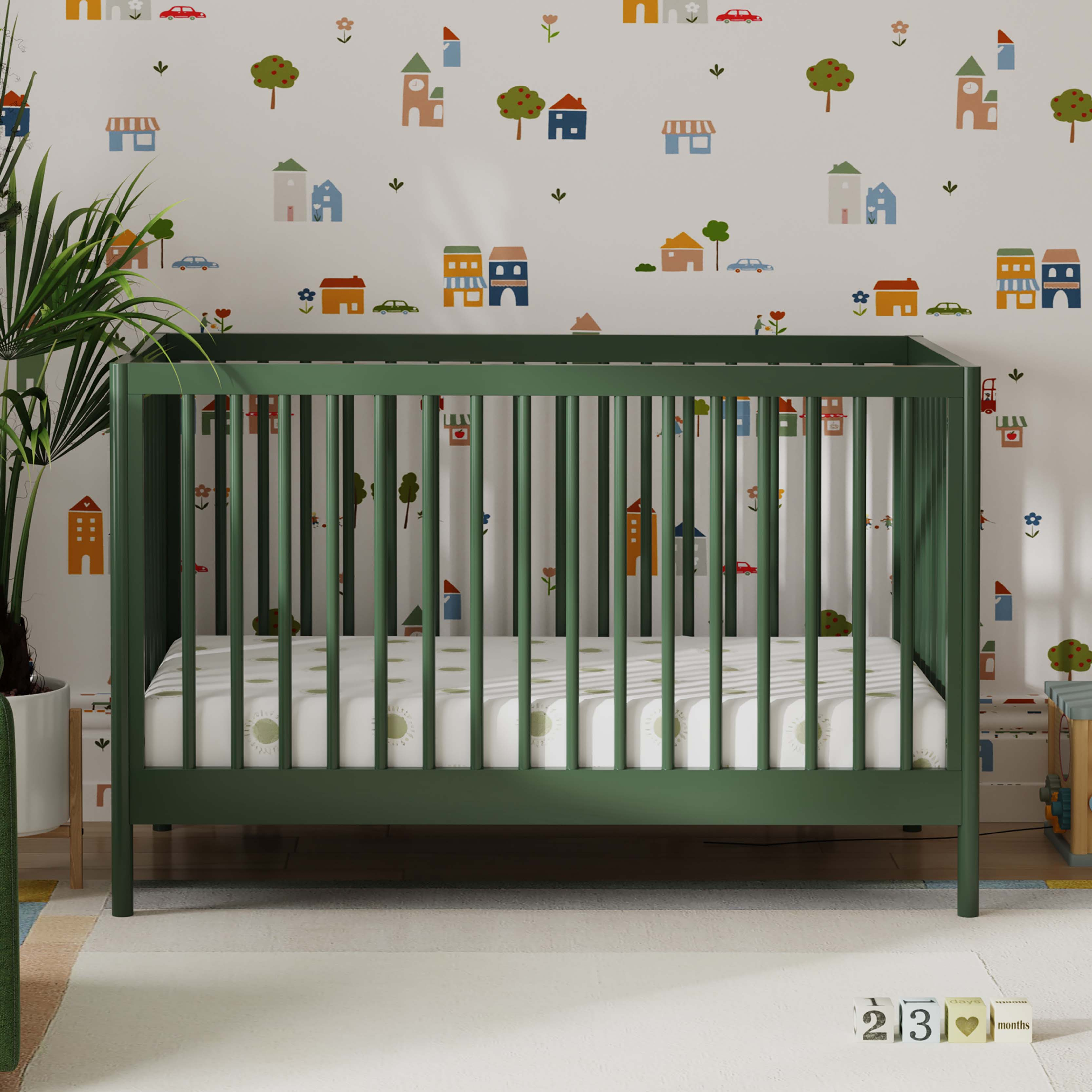 daVinci Birdie 3-in-1 Convertible Crib - Forest Green.