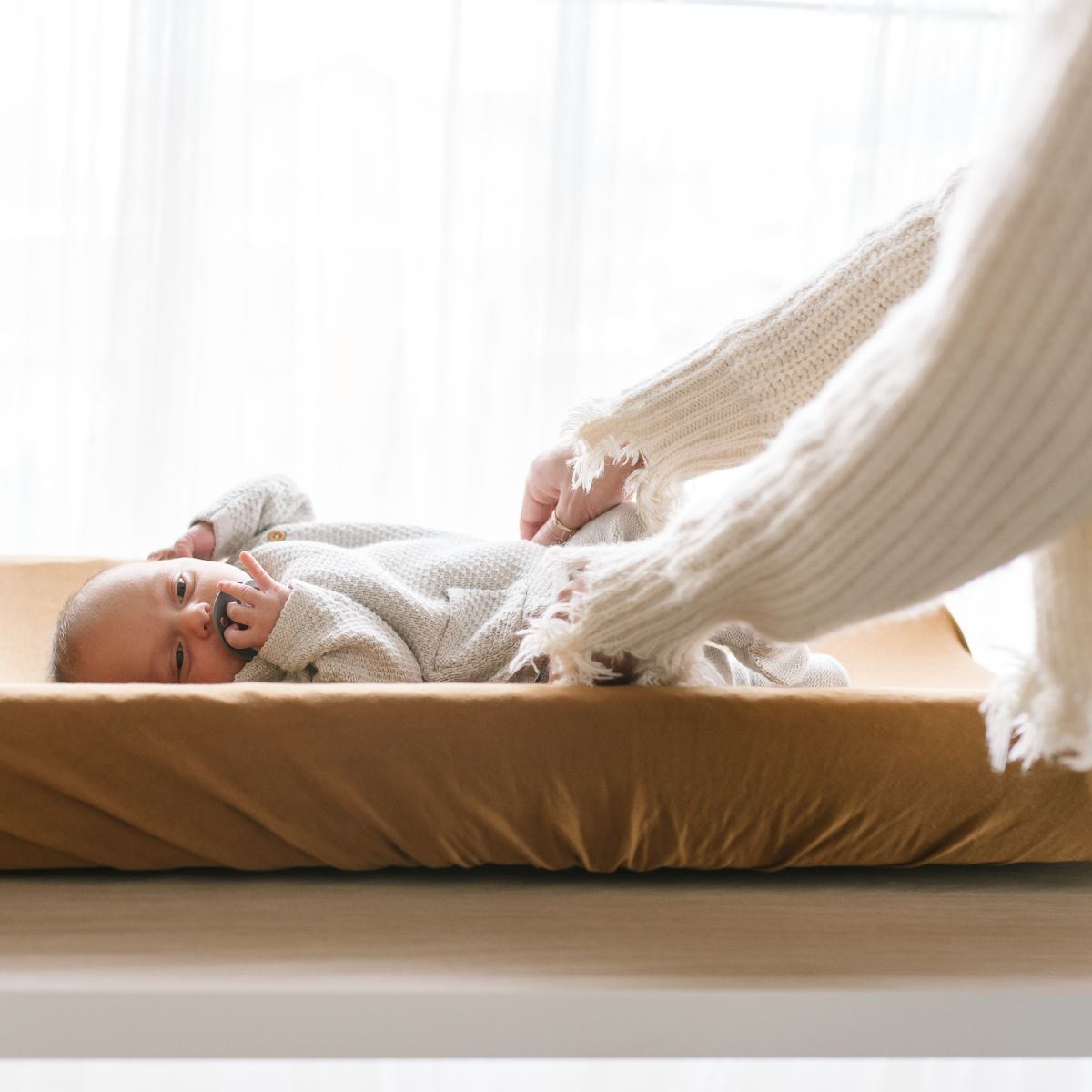 Copper Pearl Premium Knit Diaper Changing Pad Cover Camel Babylist Shop