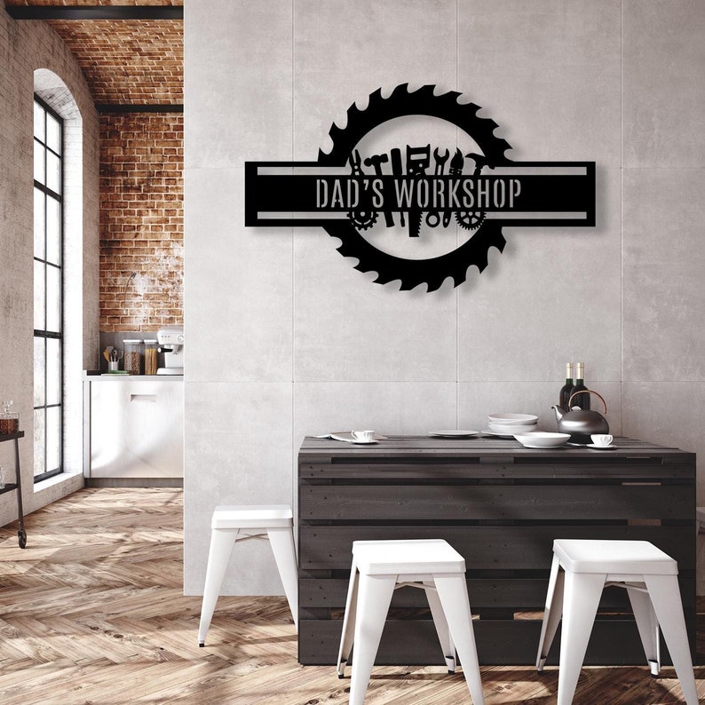 Custom Metal Workshop Sign.