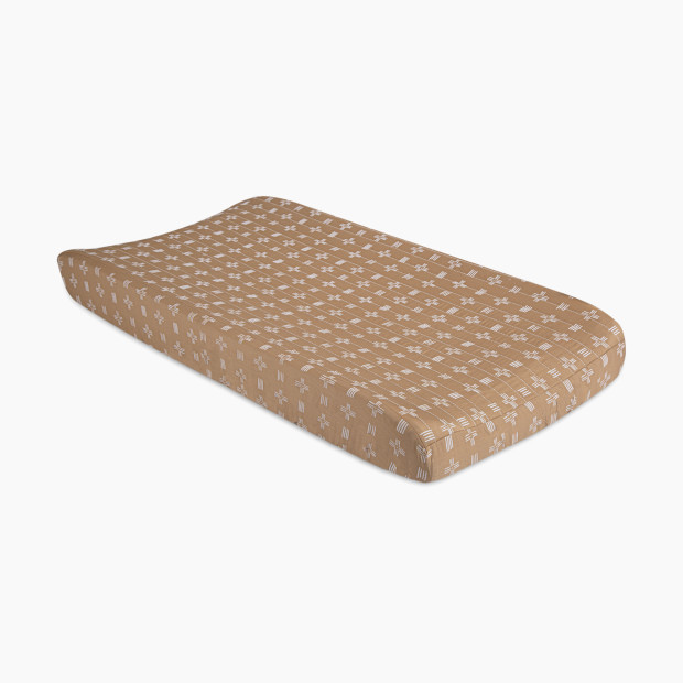 Crane Baby Cotton Quilted Change Pad Cover - Copper Dash.