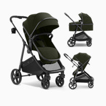 Mompush Wiz 2 in 1 Baby Stroller with Bassinet Mode, Convertible Infant Stroller for Newborn and Toddler with Reversible Seat and Large UPF 50+ Canopy