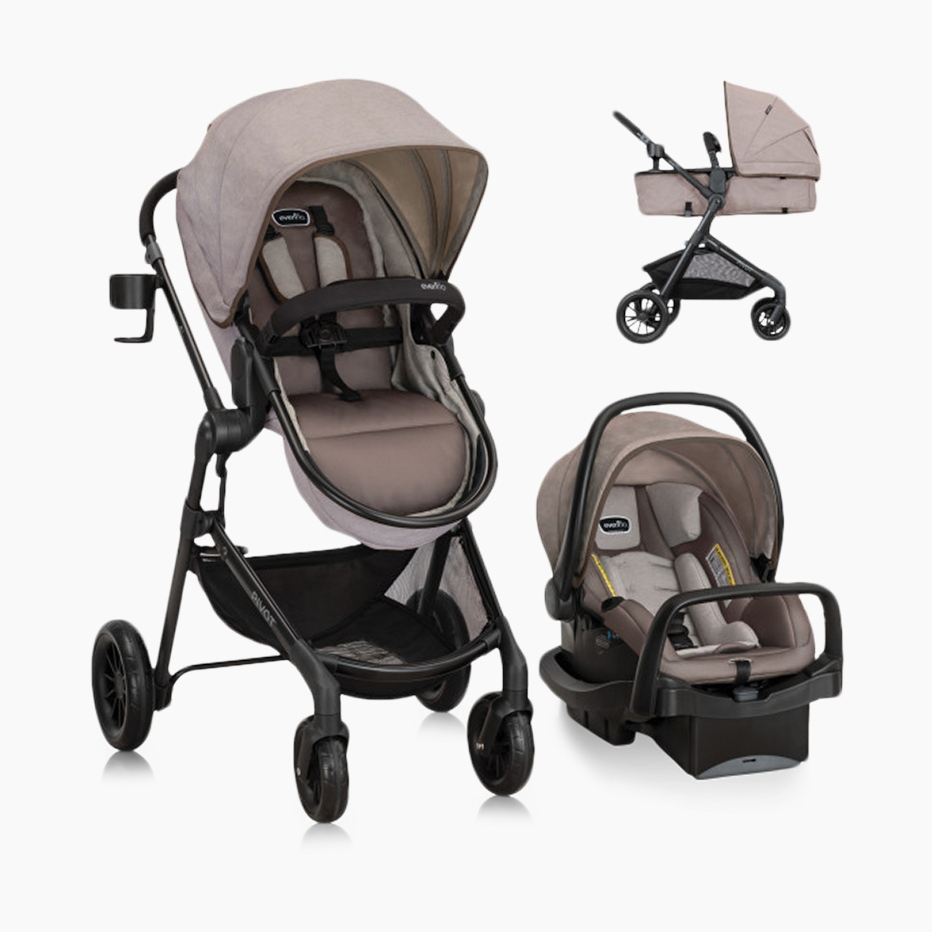 Evenflo Pivot Modular Travel System with LiteMax Infant Car Seat