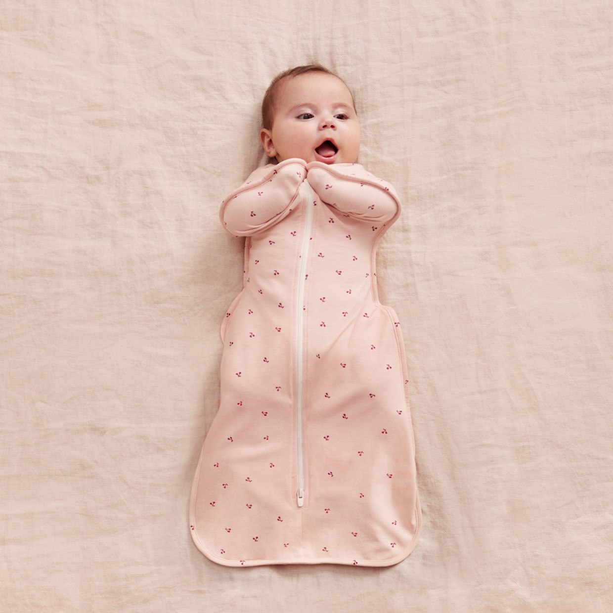 Love to Dream Swaddle Up Bamboo Viscose 1.0 TOG - Cherries Blush, Newborn.
