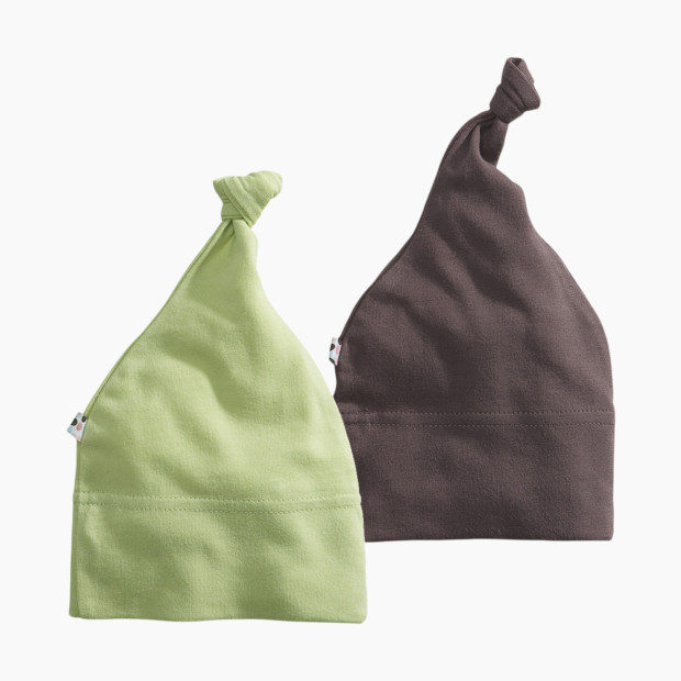 Babysoy Knot Hat (2 Pack) - Acorn Meadow, 0-6 Months, 2.