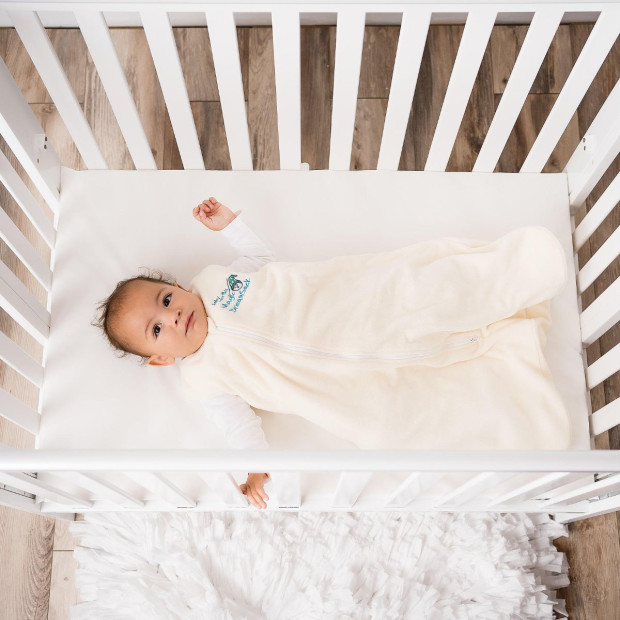 Baby Merlin's Magic Sleepsuit Cotton Dream Sack - Cream, 6-12 months.