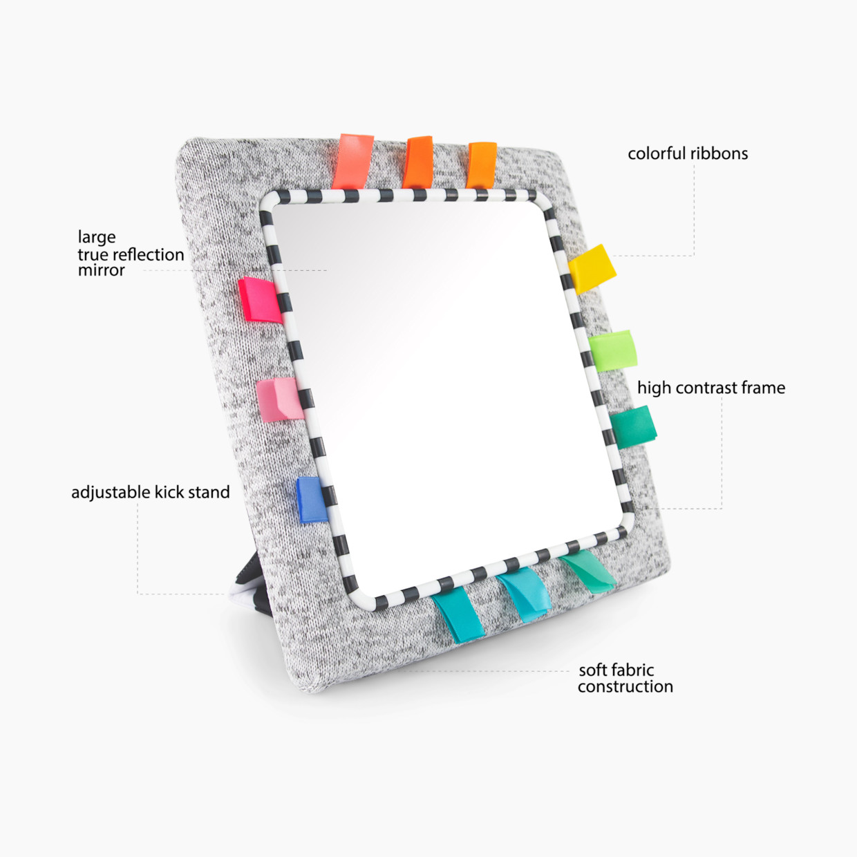 Sassy Rainbow of Ribbons Floor Mirror.