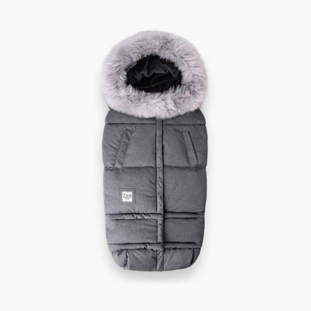 7AM Enfant Tundra Blanket 212 Evolution - Heather Grey Dark Fur, 6 M-4 T.