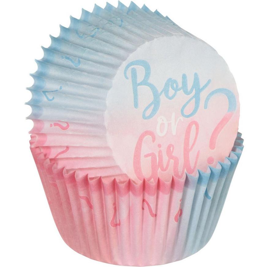 Big Reveal Gender Reveal Paper Baking Cups.