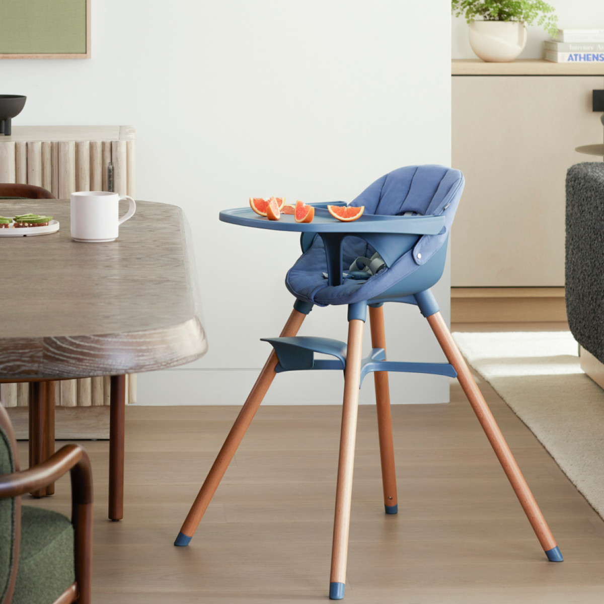 Lalo 3-in-1 High Chair Kit - Blueberry.
