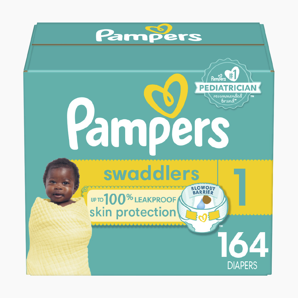 Pampers Pampers Swaddlers Size 1 - Size 1 (164 Count).