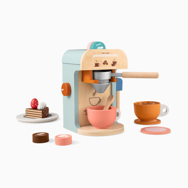 Tiny Land Wooden Coffee Maker Set.