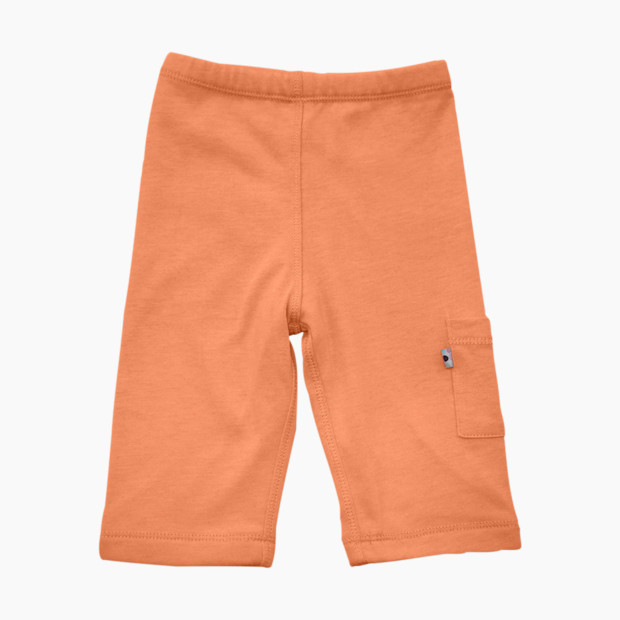 Babysoy Organic Cotton Comfy Cozy Pants - Cantaloupe, 0-3 Months.