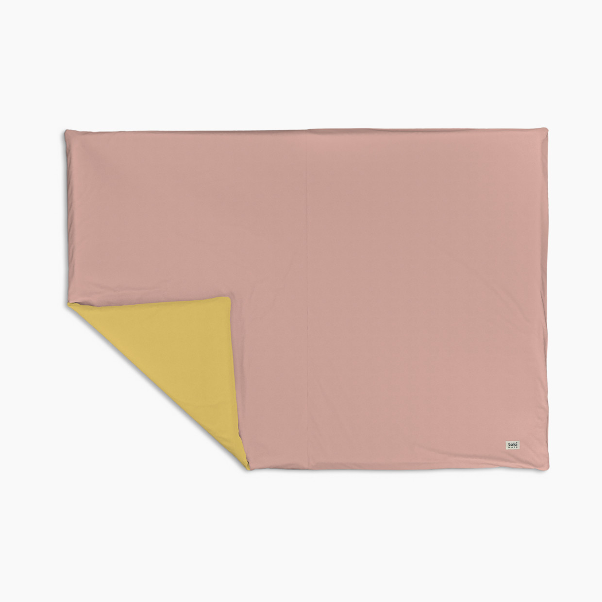 Toki Kids Epic Organic Cotton Play Mat - Pink Quartz/Sunshine Yellow.