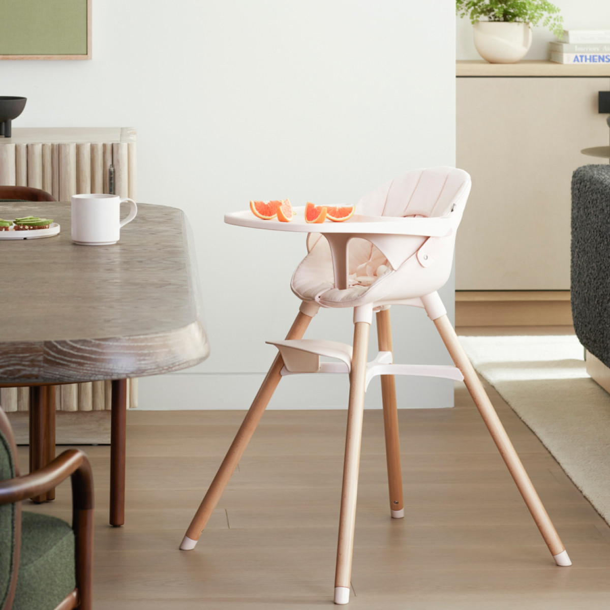 Lalo 3-in-1 High Chair Kit - Grapefruit.