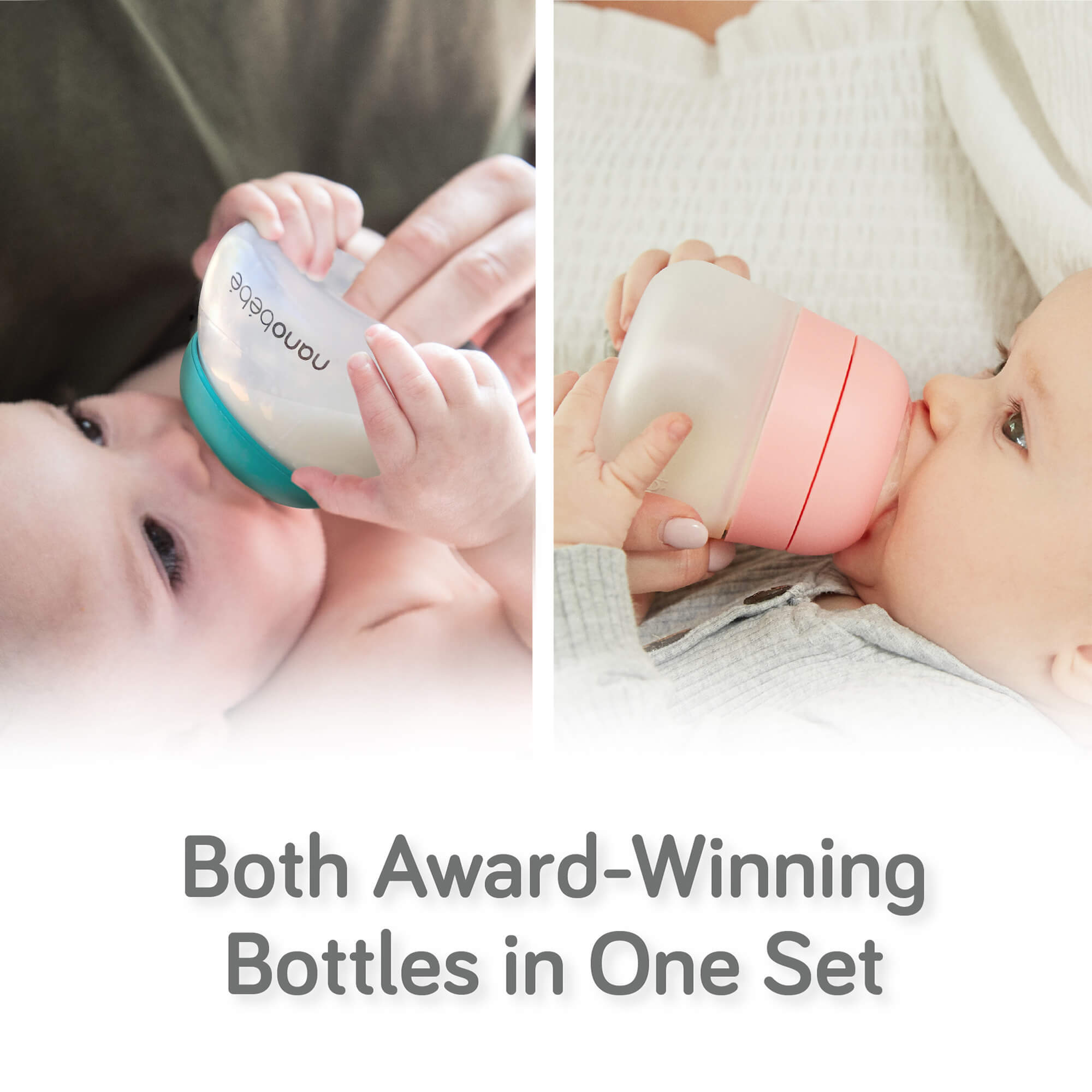 Nanobebe Baby Bottle Complete Feeding Set Grey Babylist Shop