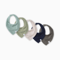 Burts Bees Muslin Baby Bandana Bibs - Sea Foam Blue