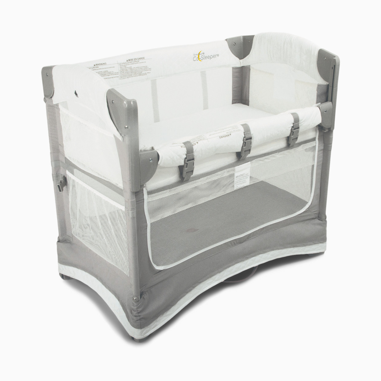 Arm's Reach Mini Ezee 3 in 1 Co-Sleeper Bassinet - Grey/White.