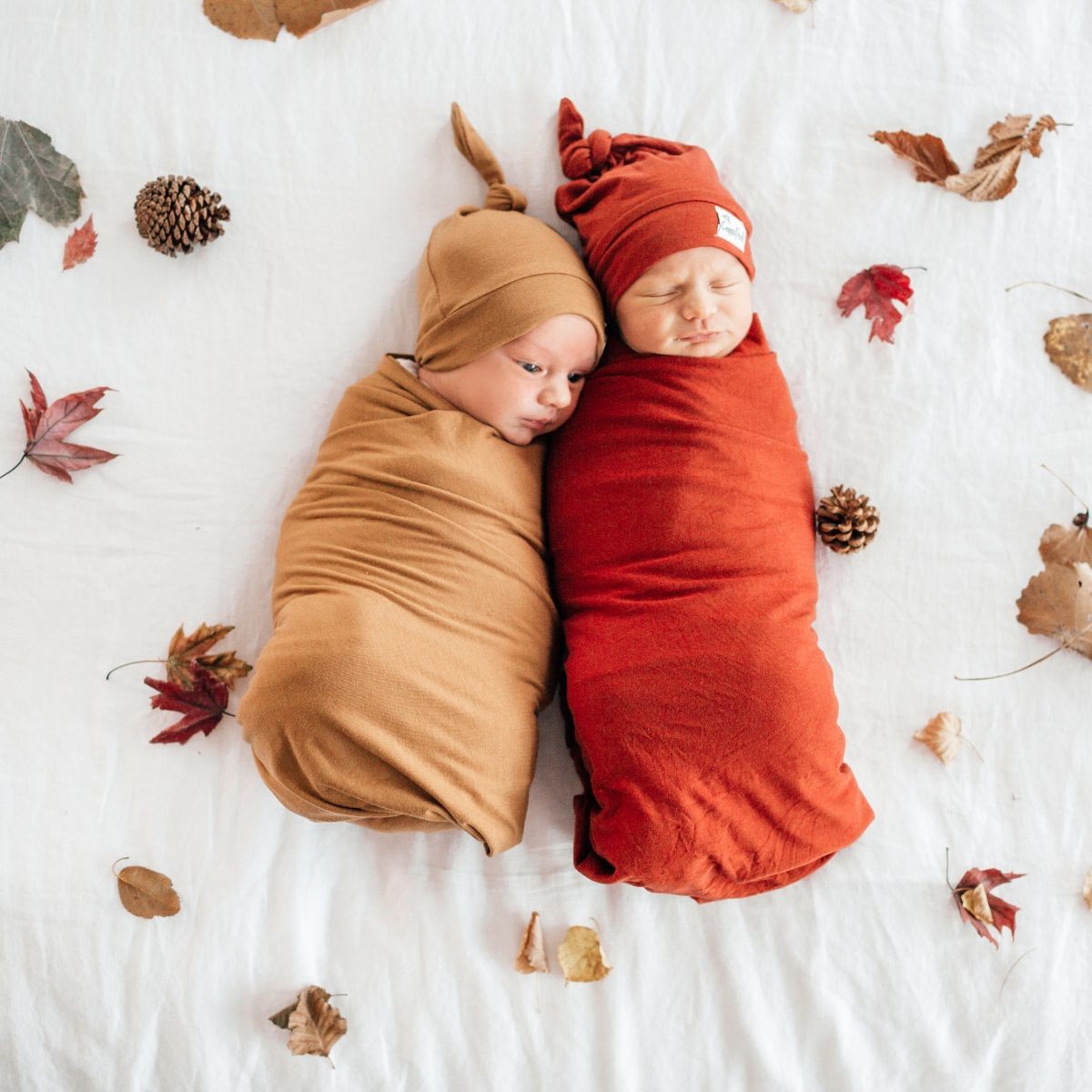 Copper Pearl Top Knot Hat - Camel.