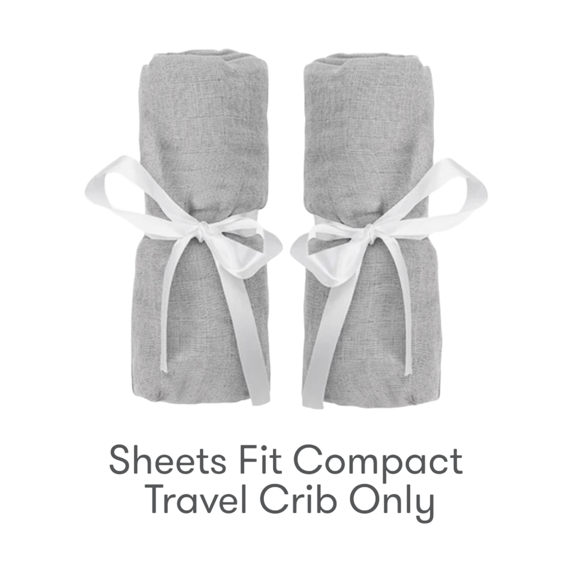 Newton Baby Compact Travel Crib & Play Yard Sheets (2-pks) - Grey.