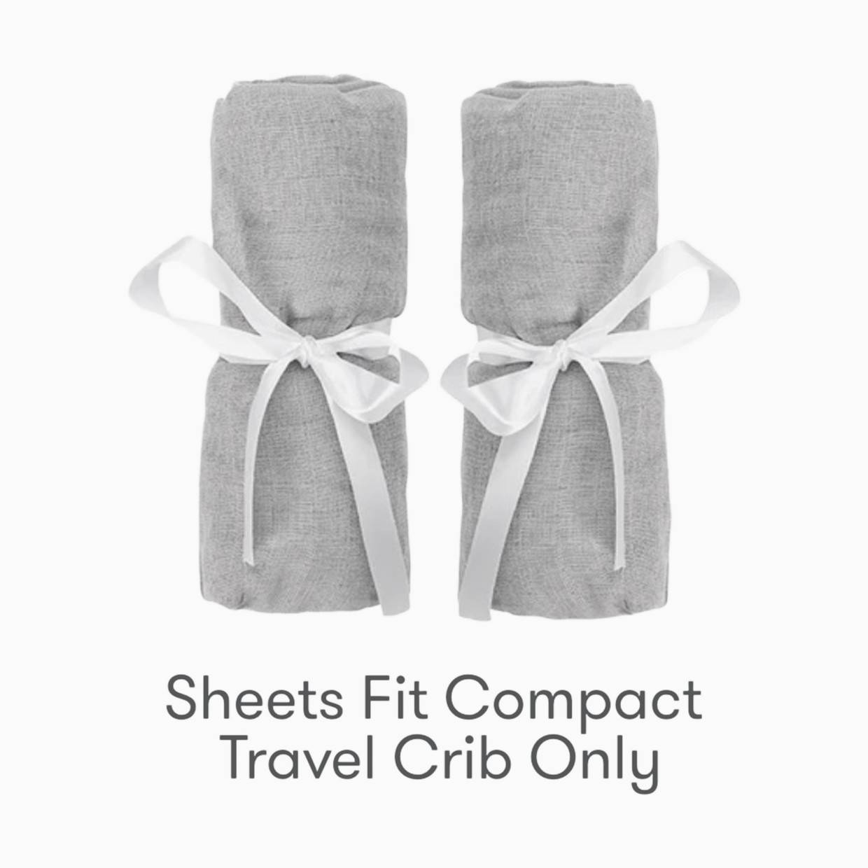 Newton Baby Compact Travel Crib & Play Yard Sheets (2-pks) - Grey.