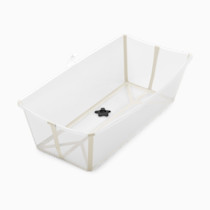 Stokke Flexi Bath X-Large, Sandy Beige - 31.5 x 15.7 x 9.4 in - Best for Infants & Toddlers - Lightweight, Foldable & Easy to Store - Convenient to Use at Home or Traveling
