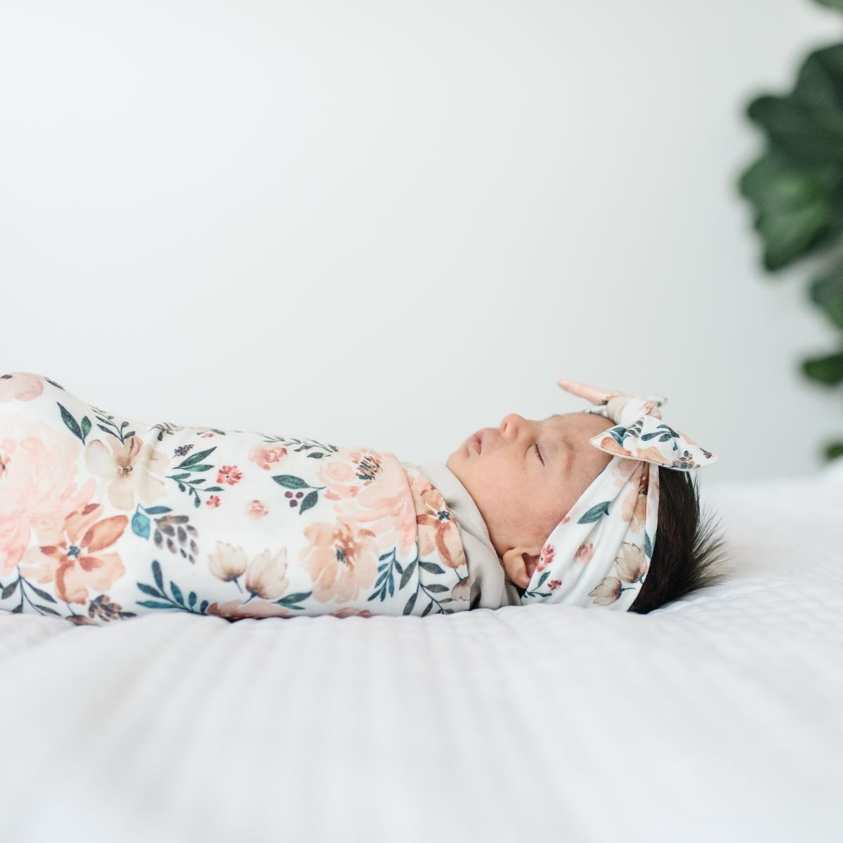 Copper Pearl Knit Headband Bow - Autumn.