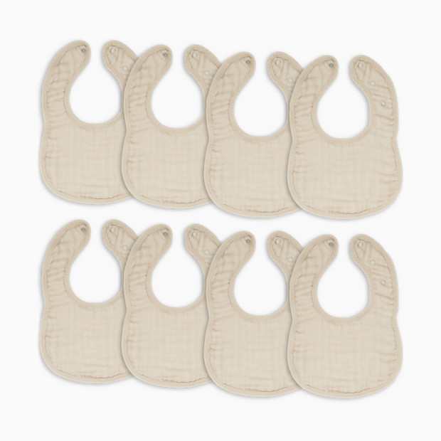 Comfy Cubs Muslin Bibs with Adjustable Snaps (8 Pack).