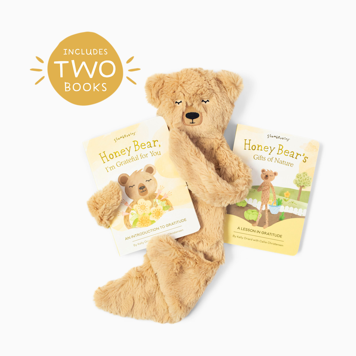 Slumberkins, Inc. Plush Snuggler & Book Bundle - Honey Bear's Gratitude.