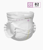 Babycozy Boucy Newborn Diapers for Sensitive Skin, Hypoallergenic Disposable Plain White Diapers Without Chlorine, Soft Diapers for Baby&Infant&Preemie, Size 1(8-14lb) 82 Count