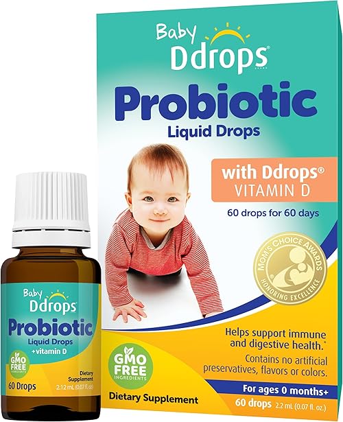 Ddrops Baby Probiotic with Vitamin D, 60 Count - $15.97.