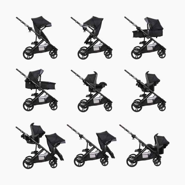 Baby Trend Morph Single to Double Modular Travel System - Dash Black.