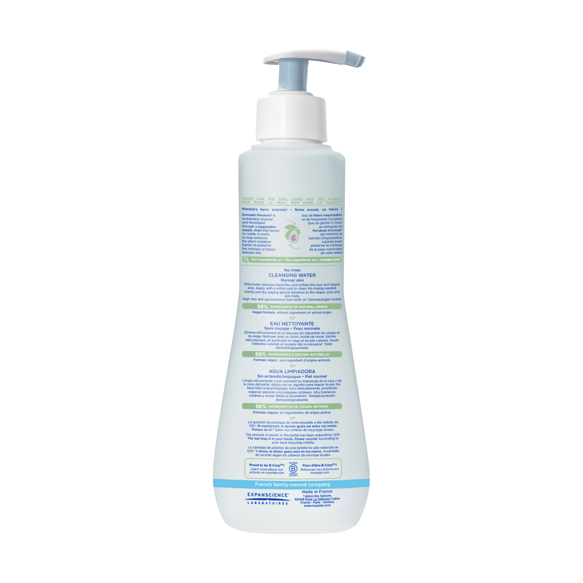 Mustela No Rinse Micellar Cleansing Water - 25.35 Fl. Oz.