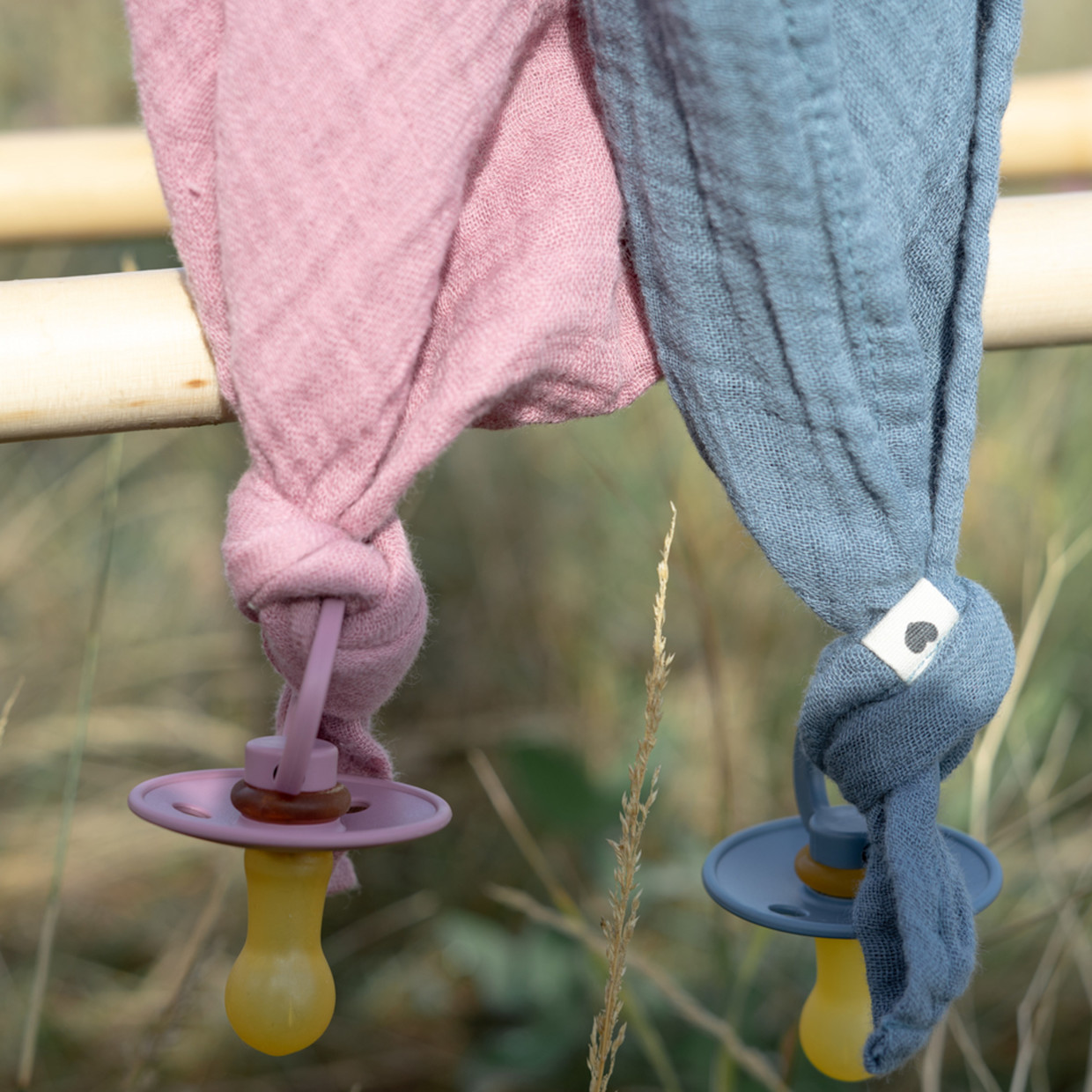 BIBS Natural Rubber Pacifier (2 Pack) - Ivory / Petrol, Size 1.