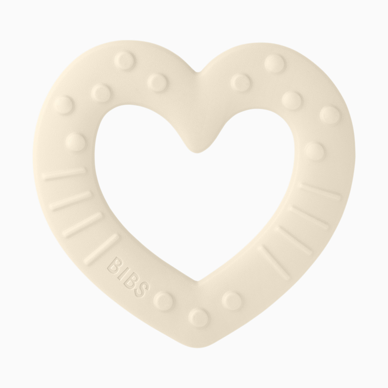 BIBS Baby Bitie Teether - Ivory, Heart.