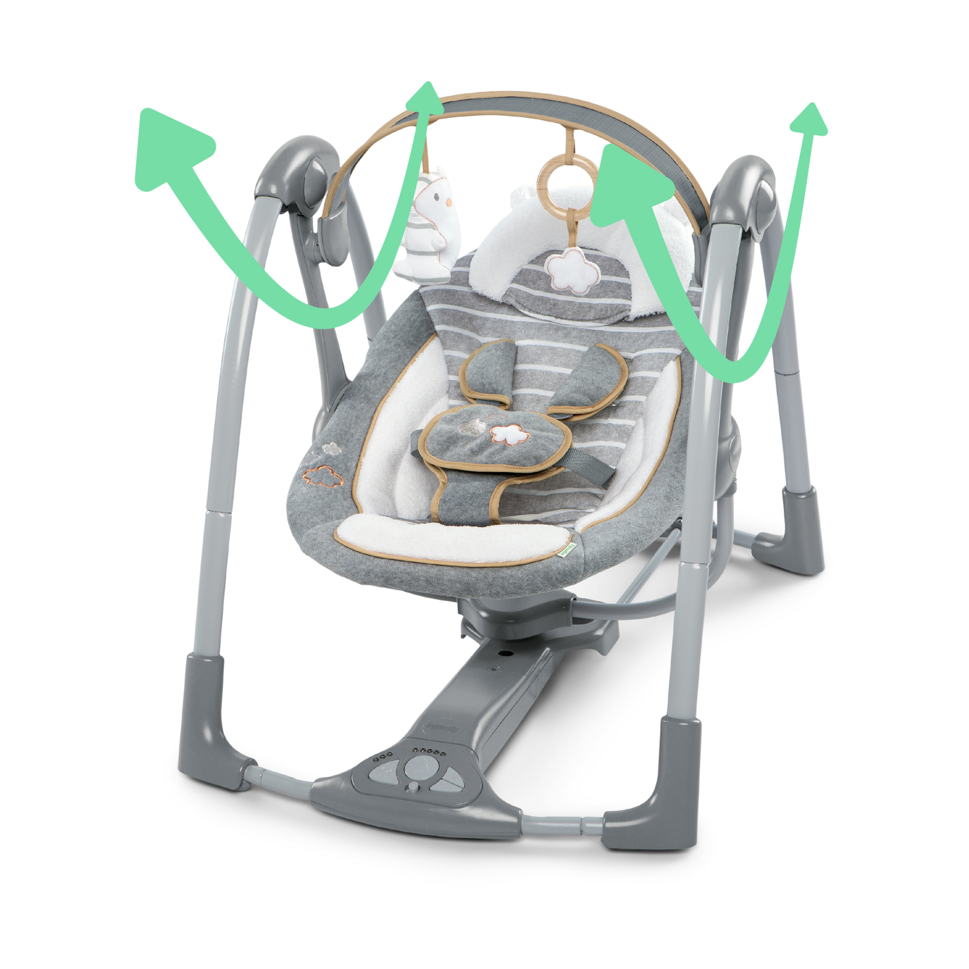 Ingenuity Swing ‘N Go Portable Baby Swing - Bella Teddy.