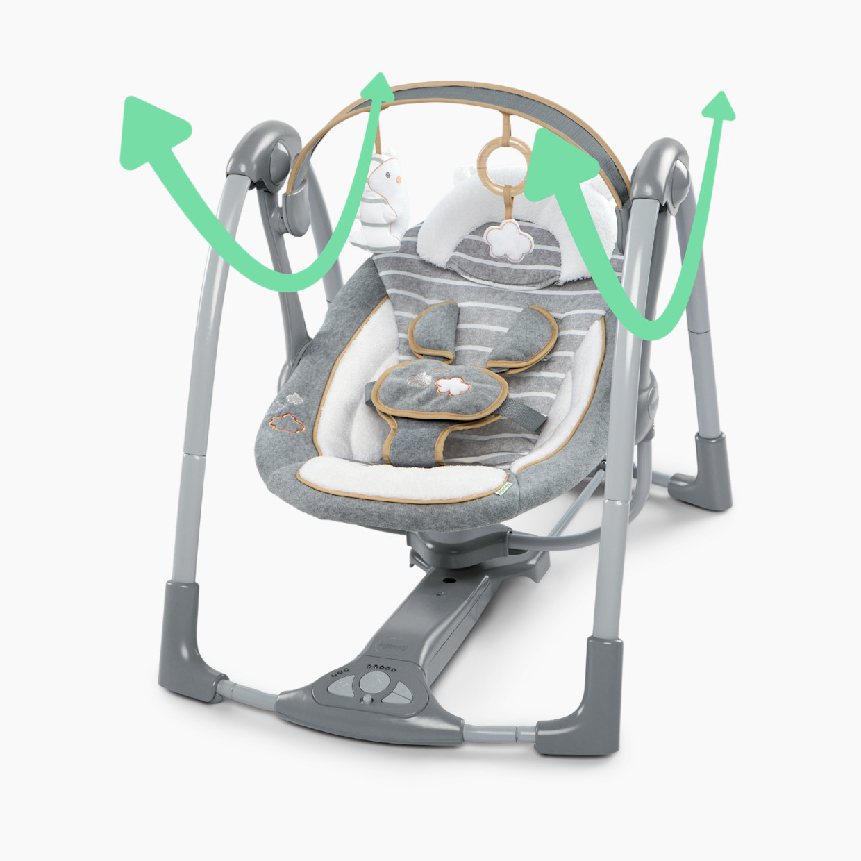 Ingenuity Swing ‘N Go Portable Baby Swing - Bella Teddy.