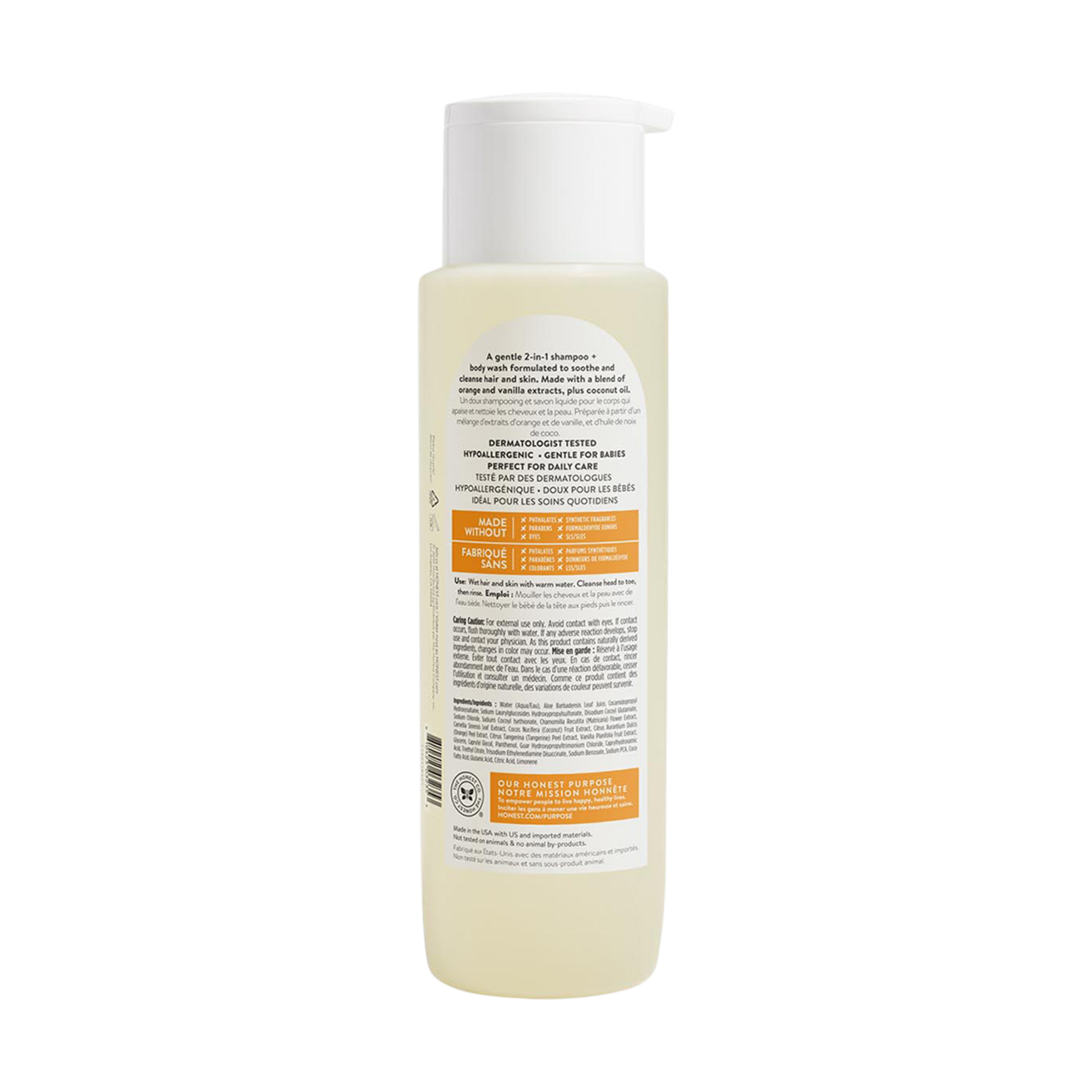The Honest Company Shampoo & Body Wash Sweet Orange Vanilla, 18oz