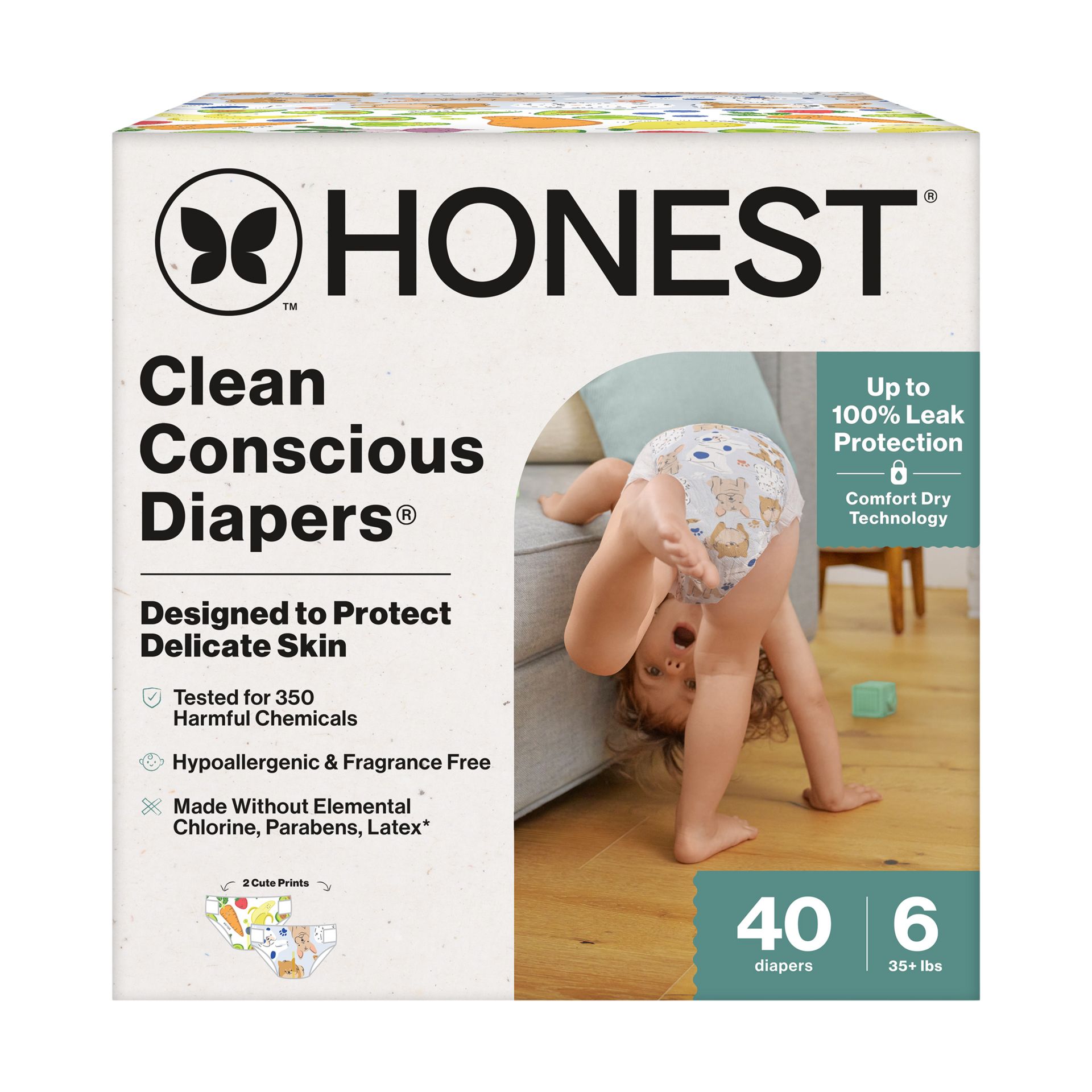 The Honest Company Clean Conscious Disposable Diapers Size 6-7.