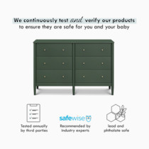 DaVinci Frem 6-Drawer Dresser, Forest Green DaVinci Frem 6-Drawer Dresser, Forest Green