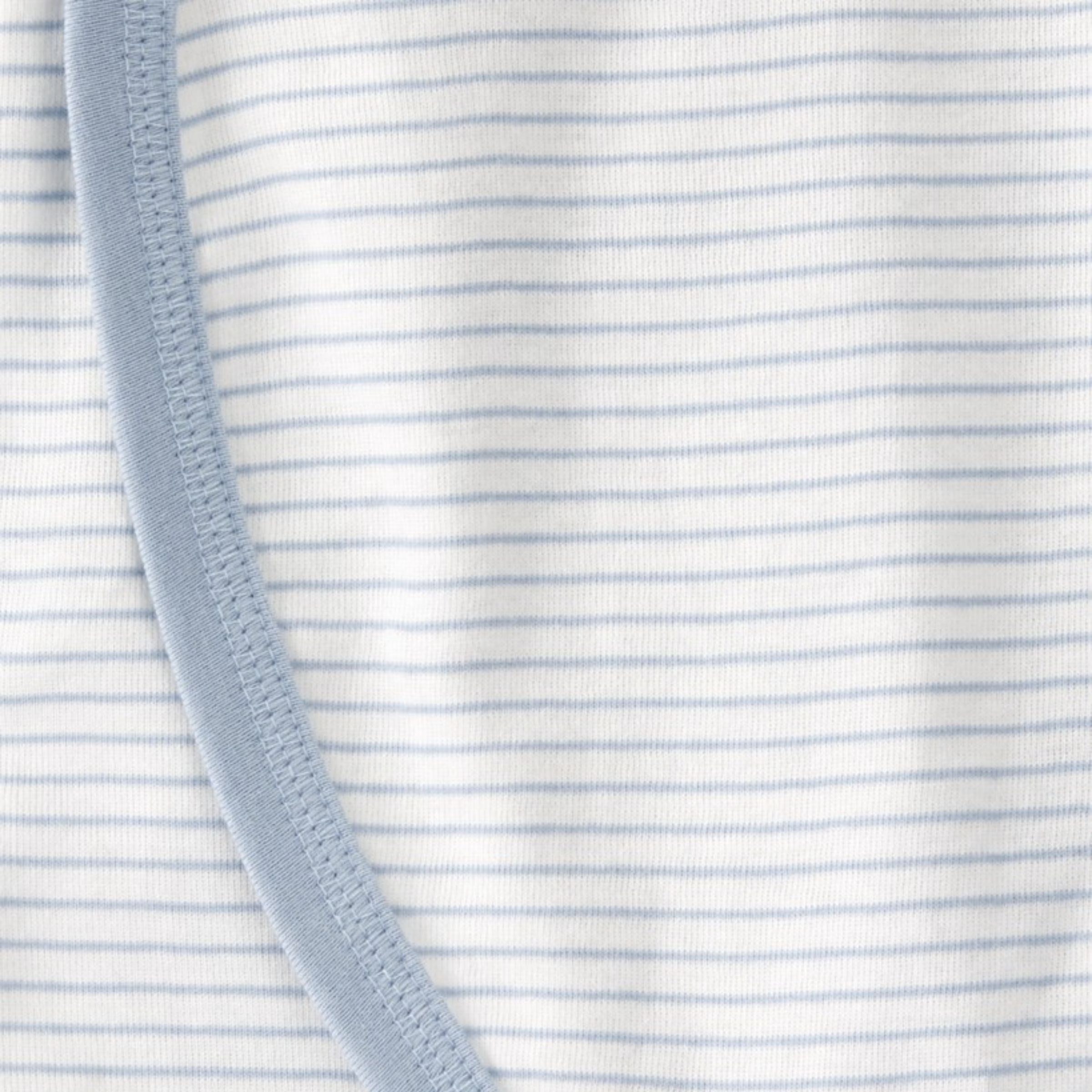 Carter's Little Planet Organic Cotton Wrap Sleep & Play Pajamas in Stripes - Multi Blue Stripe, 0-3 M.